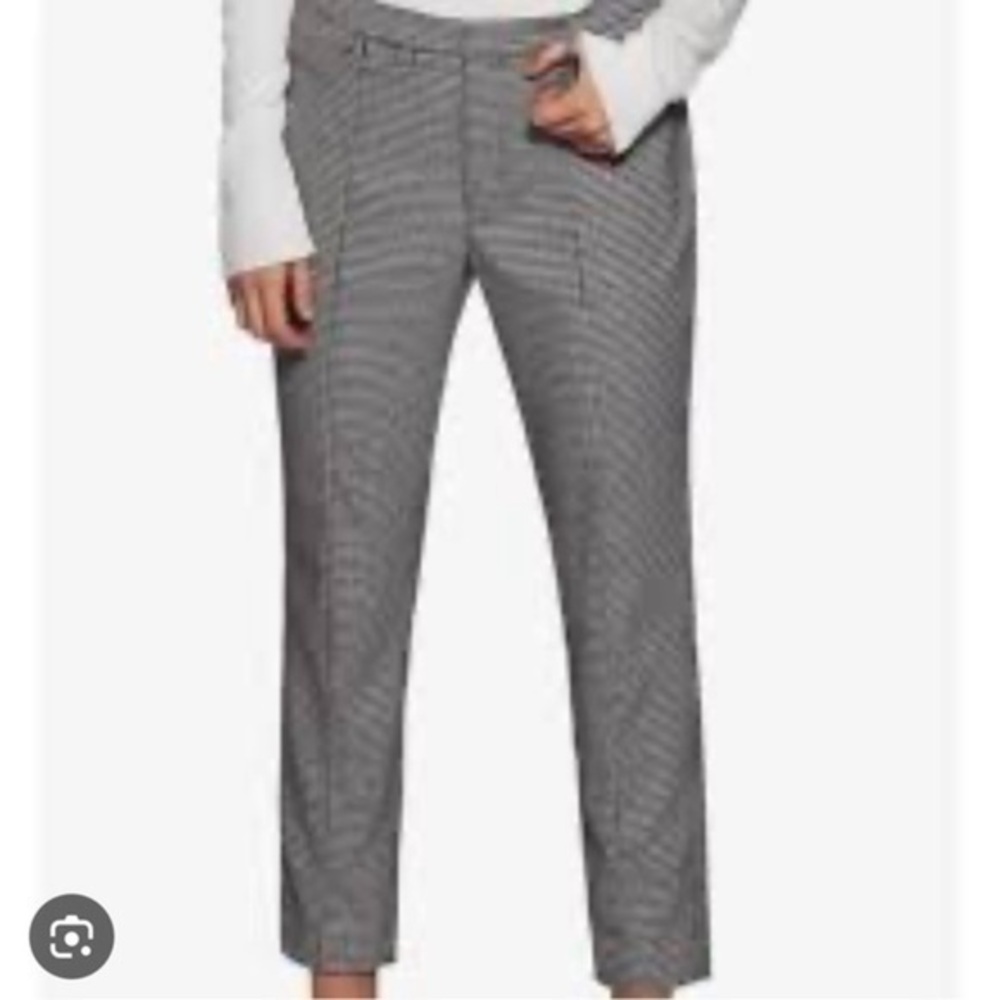 AVEC LES FILES flared CROP houndstooth print trouser pants